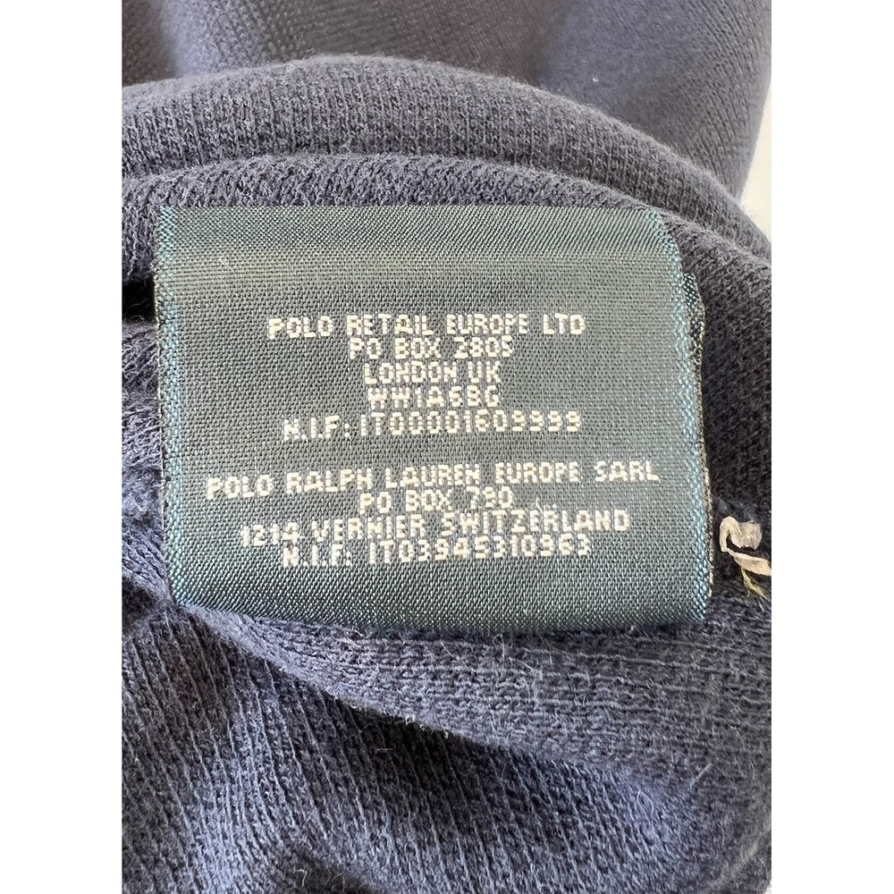 VINTAGE Ralph Lauren POLO Boys Sz Medium 10-12 Sweater Blue Pony Quarter Zip - Picture 5 of 5